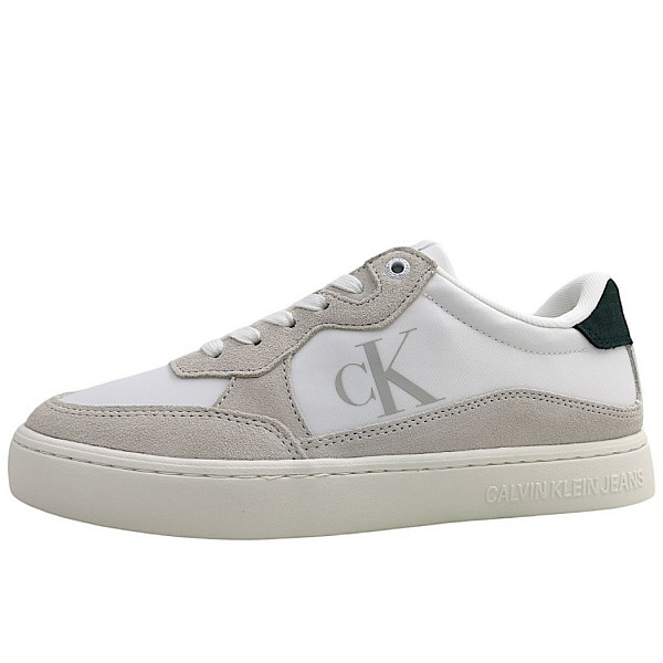 Calvin Klein Classic Cupsole sportlicher Schnürer 01U white/green