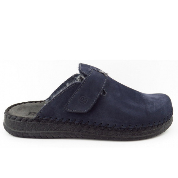 Rohde Nubuk WF blau Hausschuh OCEAN