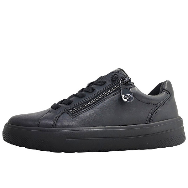 Jana sportlicher Schnürer black uni 007