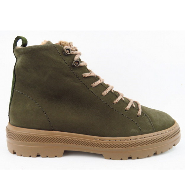 Paul Green Sportnubuk military WF Stiefel Grün