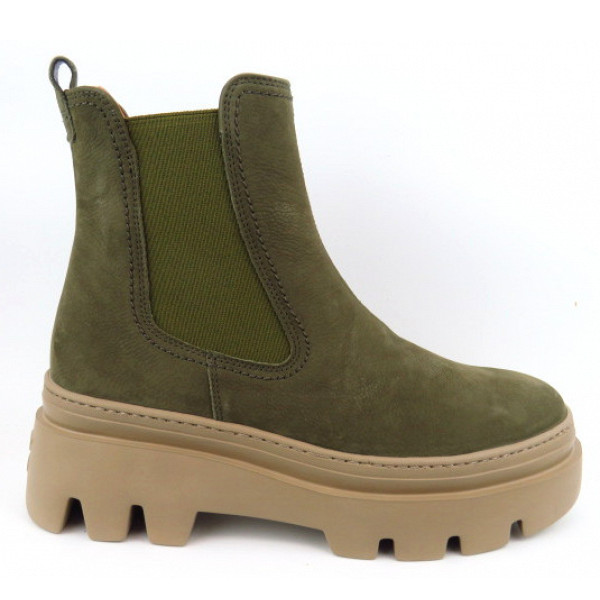 Paul Green Sportnubuk military Chelsea Boot Grün