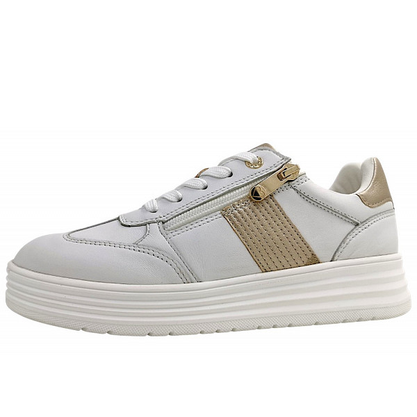Marco Tozzi sportlicher Schnürer white/champ.