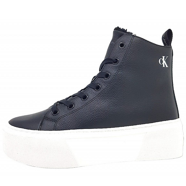 Calvin Klein Cupsole Flatform MID WL Schnürstiefel BEH- Black/Bright White