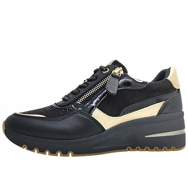 Marco Tozzi sportlicher Schnürer black comb 098