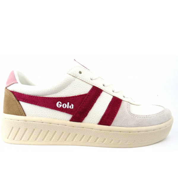 Gola Grandslam Trident sportlicher Schnürer weiss grau pink