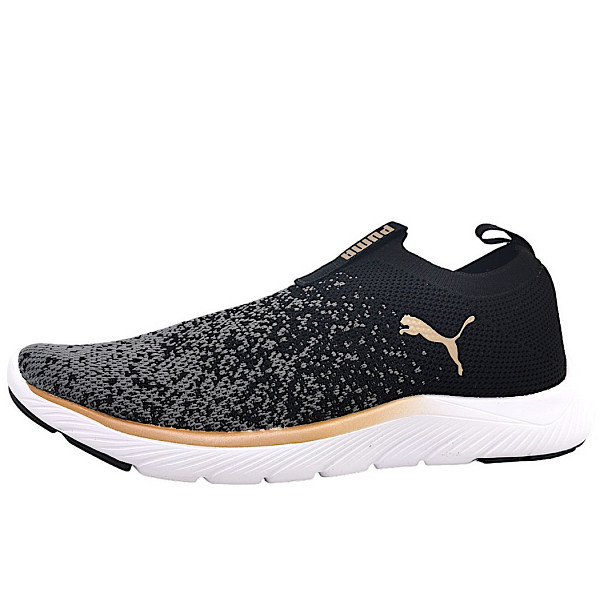 Puma Softride Remi Slip-on Laufschuh 01 black-gold-dark grey