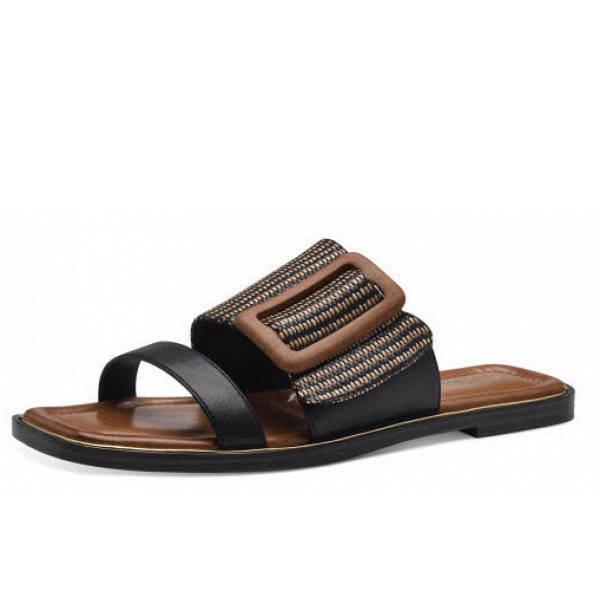 Tamaris pantolettemodel 2710442 Pantolette schwarz-kombiniert