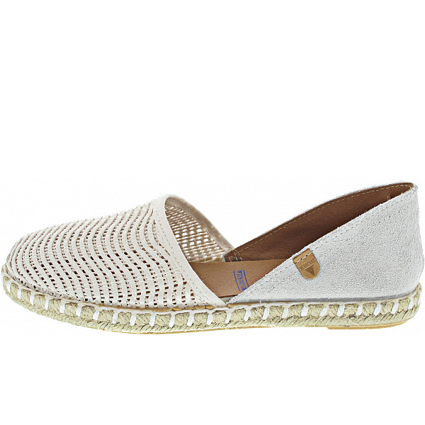 Verbenas Carmen Lato/Serraje Slipper blanco