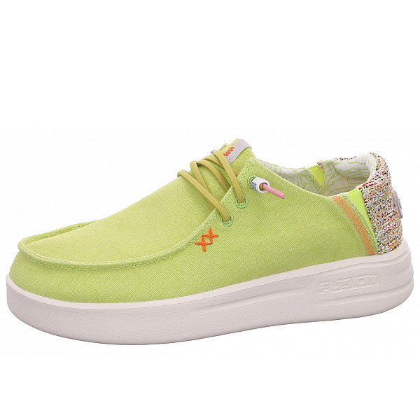 Fusion Slipper washed canvas lime