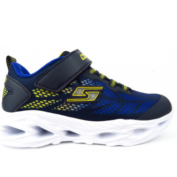 Skechers Vortex-Flash navy/yellow Sneaker blau/gelb Blink