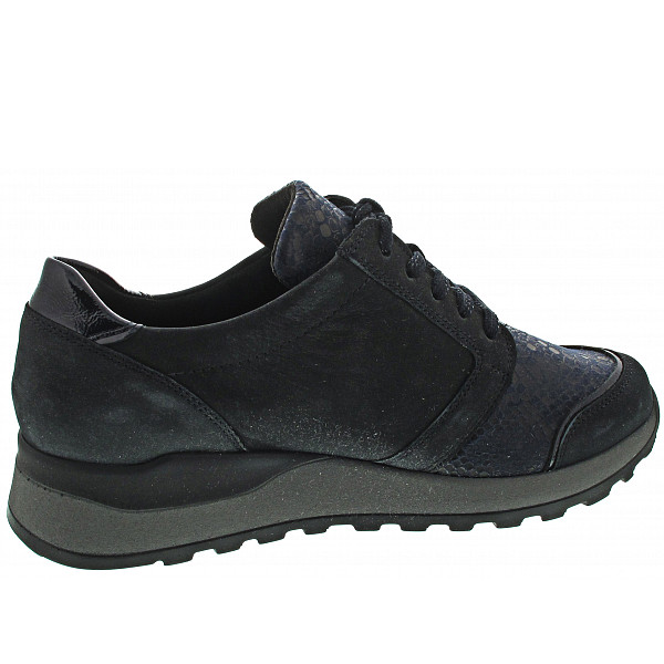 Waldlaufer Hiroko H64007 307 001 Black Nubuck Leather Womens Lace/Zip Up Trainers 4