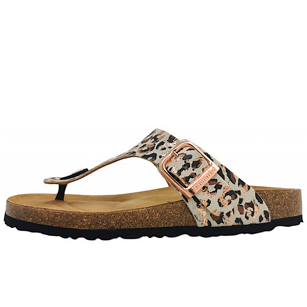 Tamaris Pantolette beige/leo 490