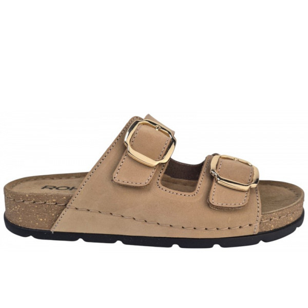 Rohde Nubuk natur Pantolette NATUR