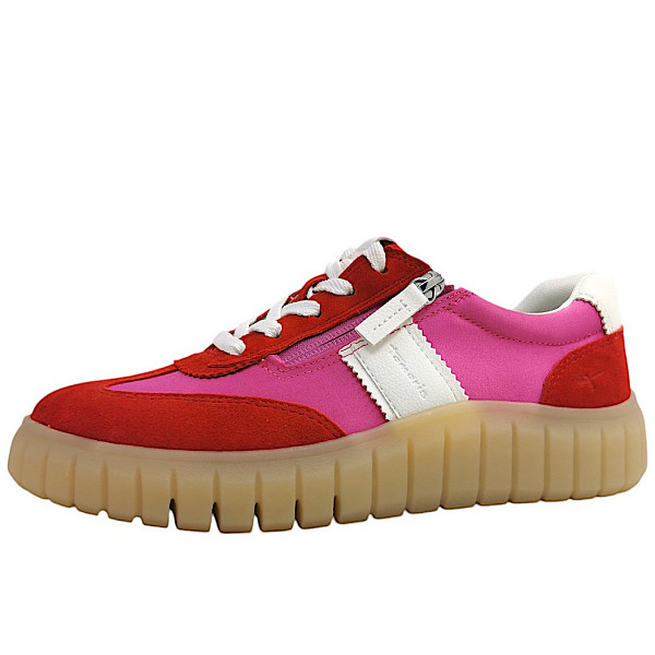 Tamaris Comfort sportlicher Schnürer red/fuxia 507