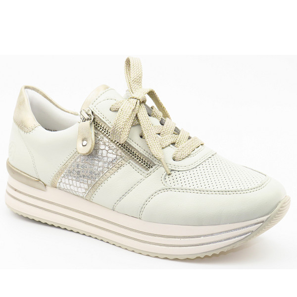 Remonte Reißverschluss Sneaker offwhite/muschel/offwhi