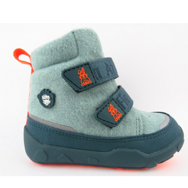 Affenzahn MID BOOT Wool Bunny Klettstiefel petrol