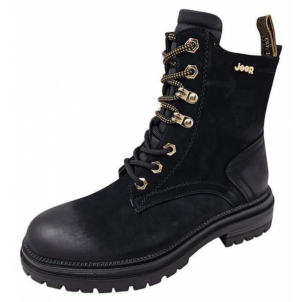 Jeep Crow Lace Schnürstiefelette black