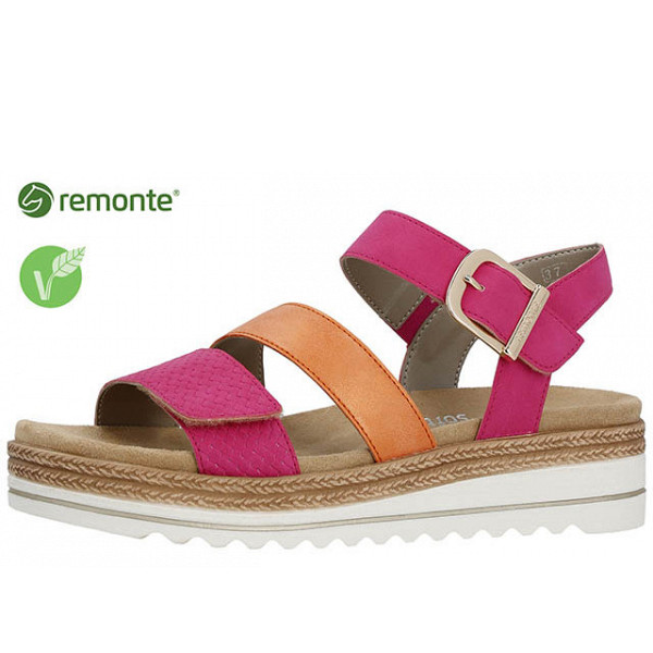 Remonte Sandalette magenta-rostorange