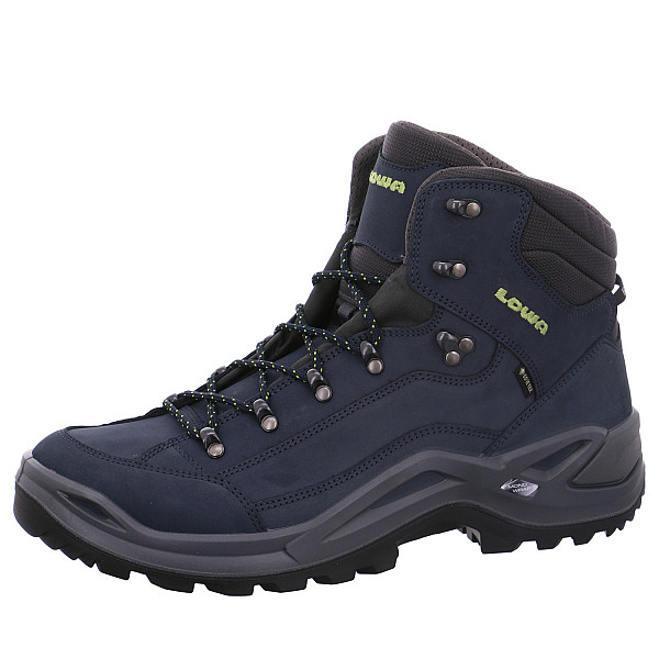 Lowa Renegade GTX Mid Wanderstiefel dunkelblau/ limone