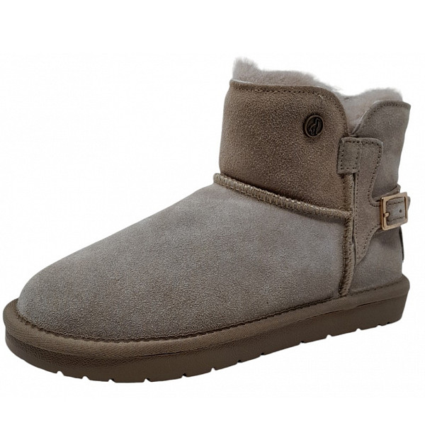 Alpacas Stiefel taupe beige mit Lammfell