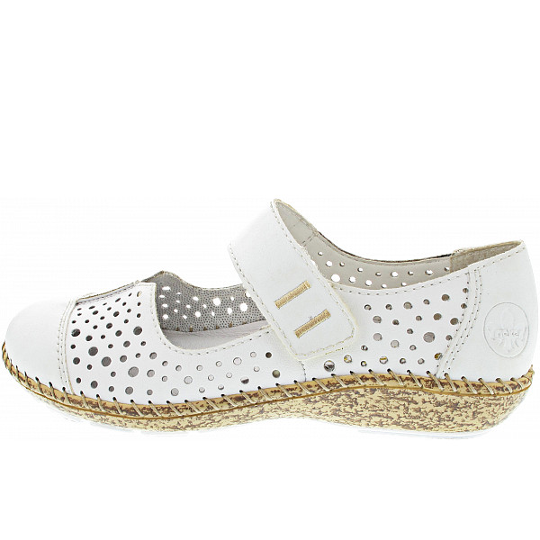 Rieker Slipper weiss-sportweiss