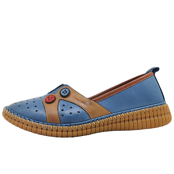 Gemini Slipper 083 blau/braun