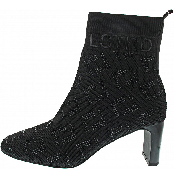 La Strada Stiefelette black knitted + stones