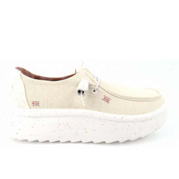 Hey Dude Wendy Peak chambray cream Slipper cream