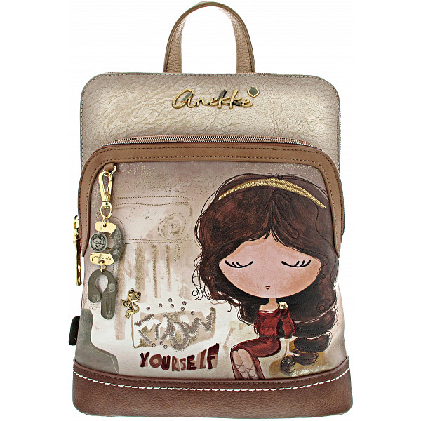 Anekke Muse Rucksack beige/braun/print