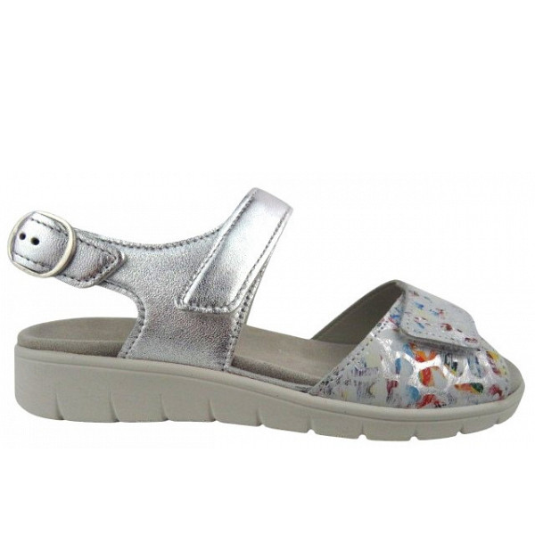 Semler Dunja Sandale WEISS-MULTI/SILBER