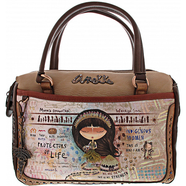 Anekke Menire Tasche braun/beige/print