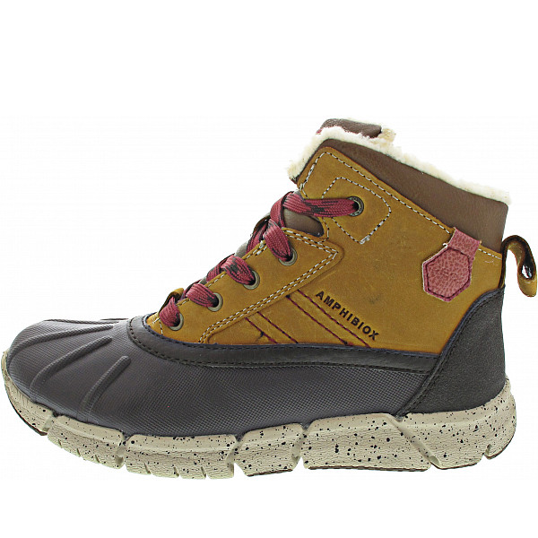 Geox Flexyper Boy B ABX Boots lt brown-dk red