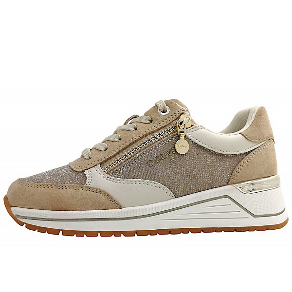 s.Oliver sportlicher Schnürer beige comb. 410