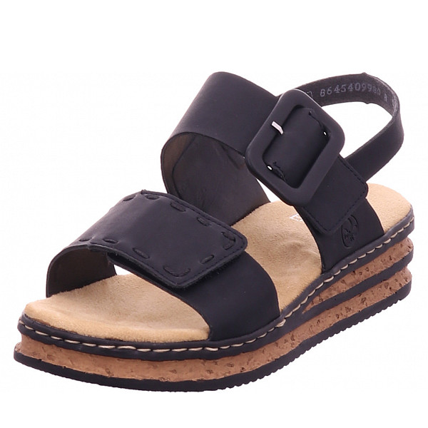 Rieker fsk damen sandalen Sandalette schwarz