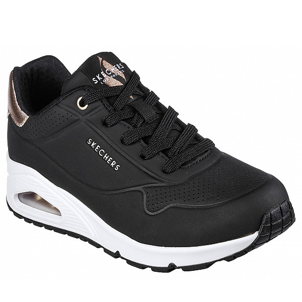 Skechers Uno Sneaker black white rosegold