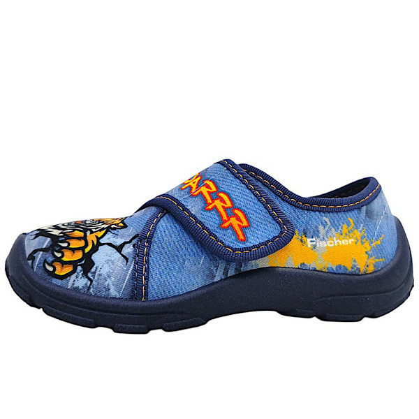 Fischer Markenschuhe Hausschuh blau/bunt 559