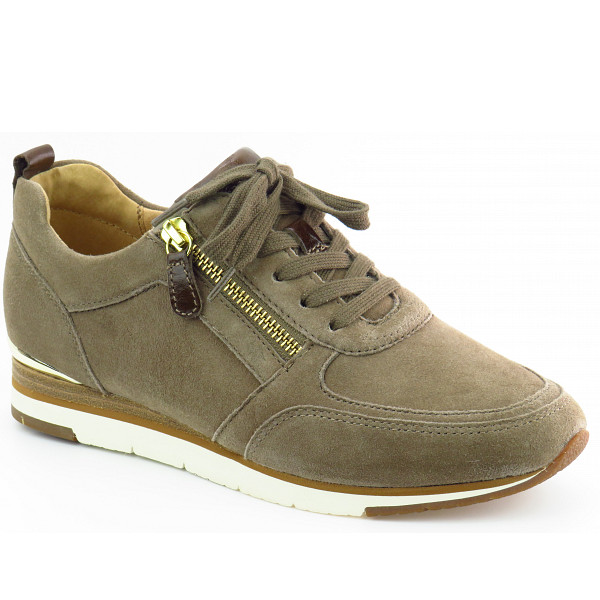 Gabor Reißverschluss nougat Sneaker nougat (lederm.)