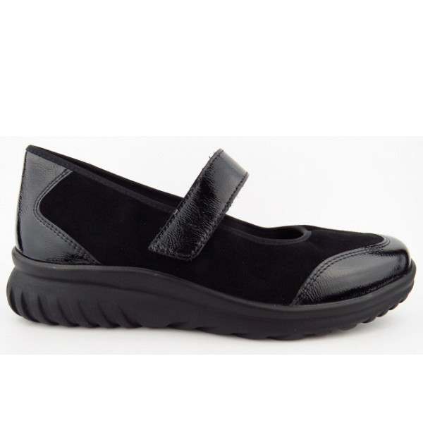 Semler Lena Lack Chevreau Spangenballerina SCHWARZ