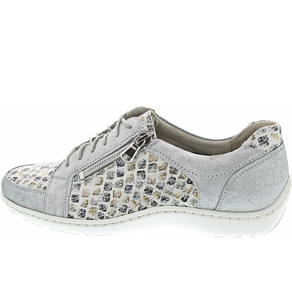 Waldläufer sportlicher Schnürer silber offwhite