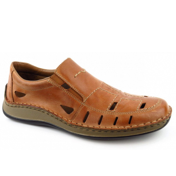 Rieker Slipper offen braun kombi Slipper toffee Extra Weit