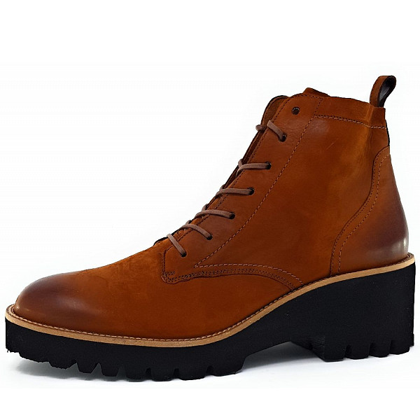 Paul Green Schnürstiefel Cognac