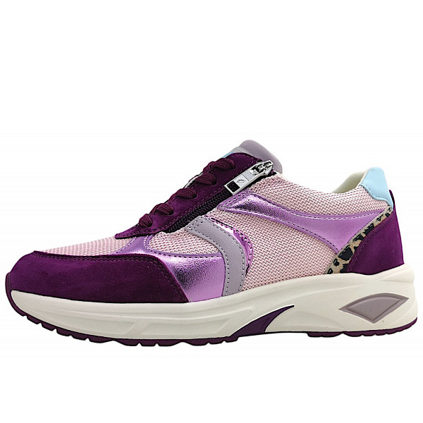 Waldläufer H-Jill sportlicher Schnürer lila/rosa/hellgrau 270