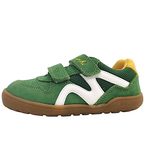 Lurchi Jamin Barefoot Klettschuh dk green yellow 3337
