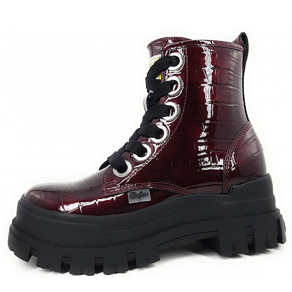 Buffalo Stiefel croco bordeaux