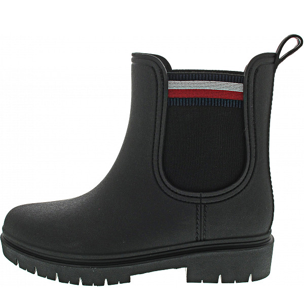 Tommy Hilfiger Rain Boot Ankle Elastic Gummistiefel black