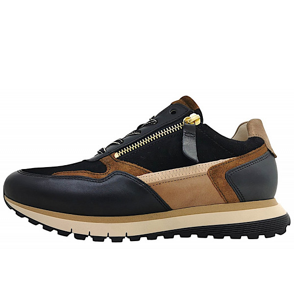 Gabor Comfort sportlicher Schnürer schwarz/whisky 67