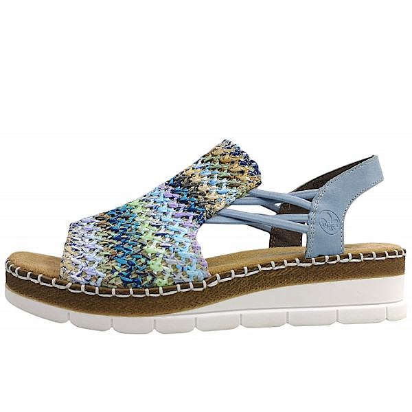 Rieker Sandalette blau-multi/aqua 91