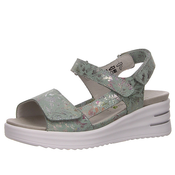 Waldläufer h-dina Sandalette grün kombi.