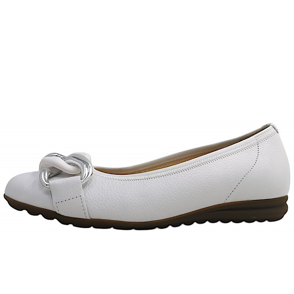 Gabor Comfort Ballerina weiss (uni+silber)