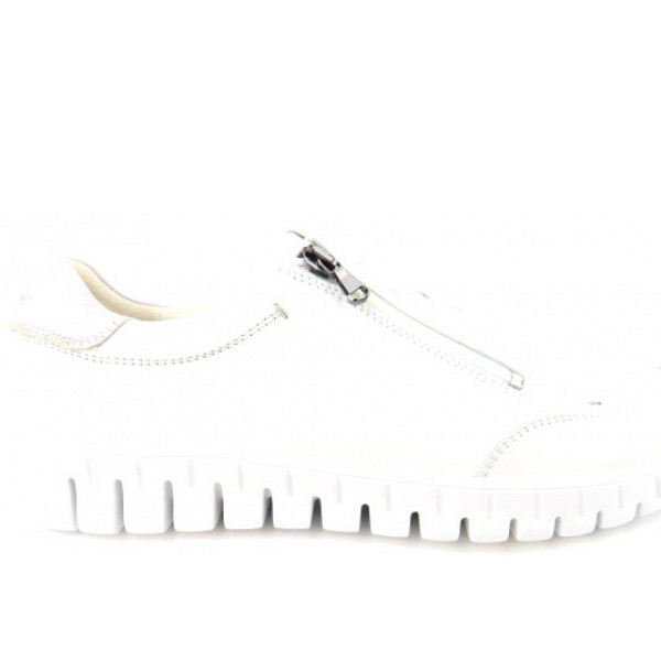 Waldläufer H-Baldo HIRSCH weiss ZIP Sneaker low WEISS HELLGRAU